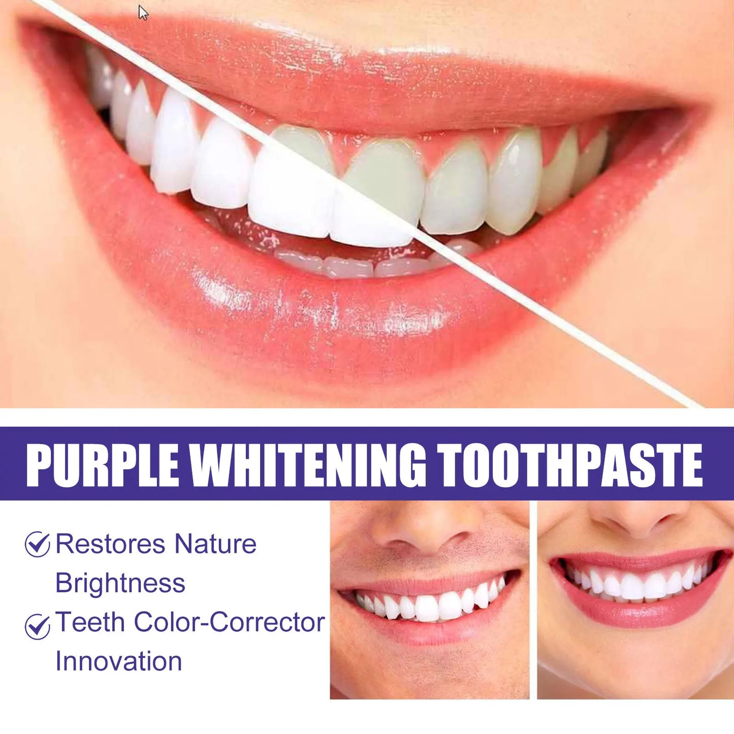 Purple Whitening Toothpaste | Deep Clean, Stain Removal & Fresh Breath