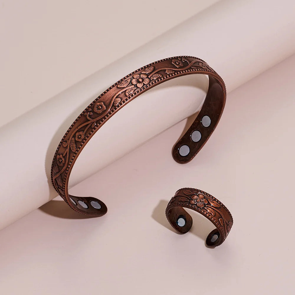 Unisex Vintage Healing Jewelry | Celtic Knot Magnetic Bracelet Set