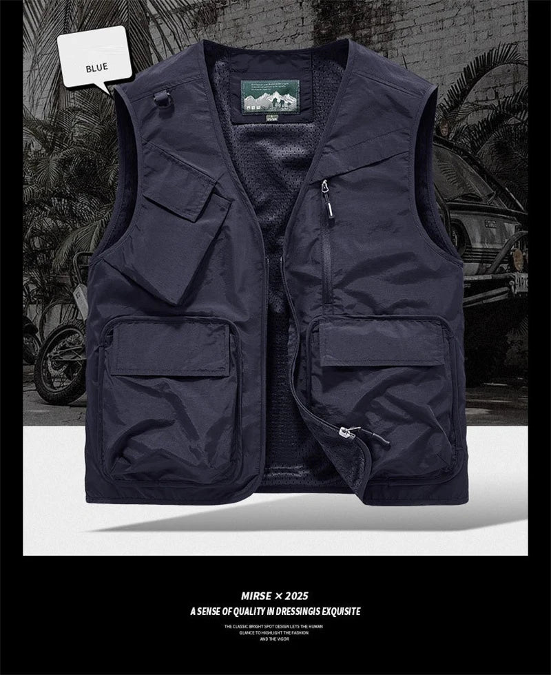 Men's Multi-Pocket Fishing Vest | Lightweight Outdoor Waistcoat