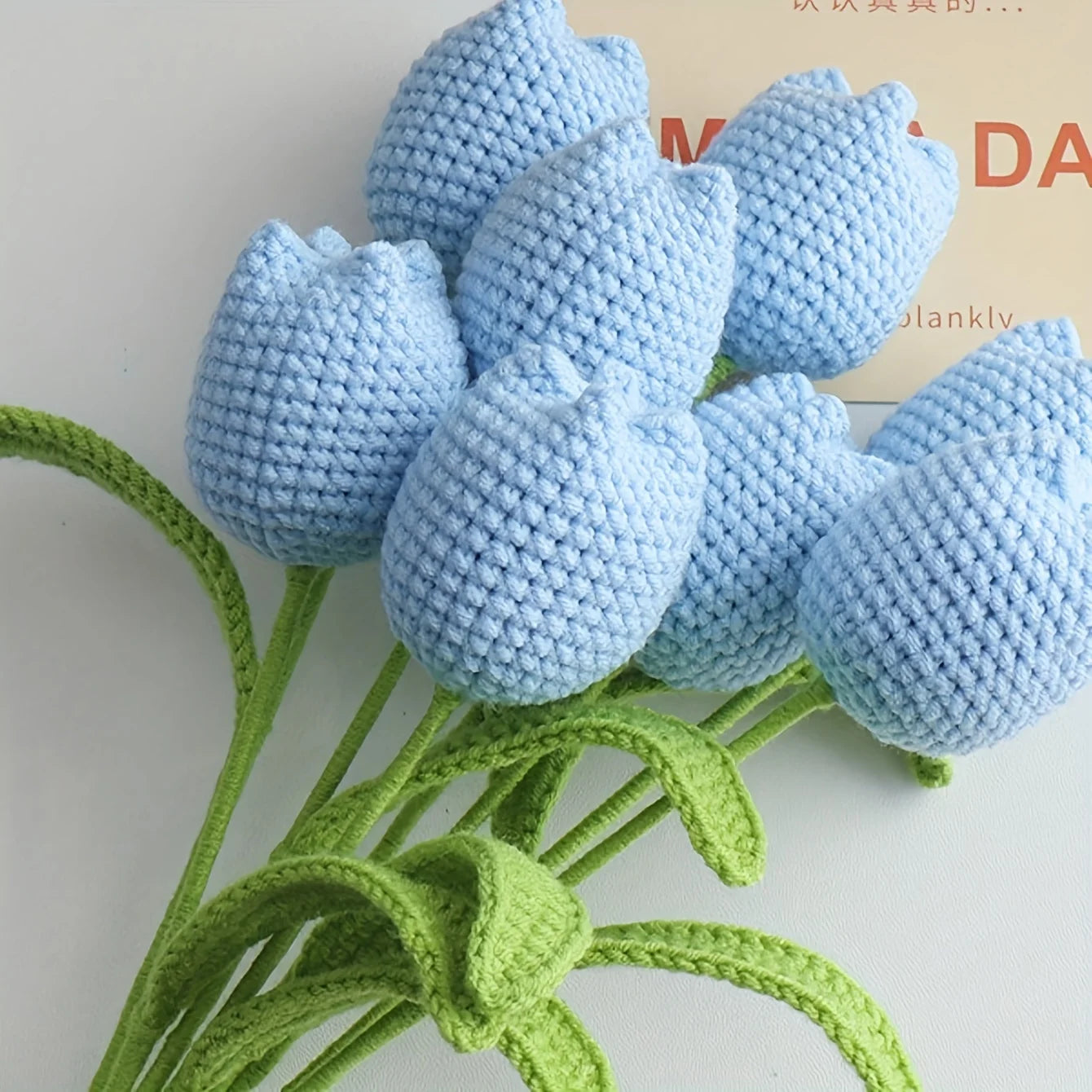 Hand Woven Crocheted Tulip Bouquets | Elegant Room Decor Gifts