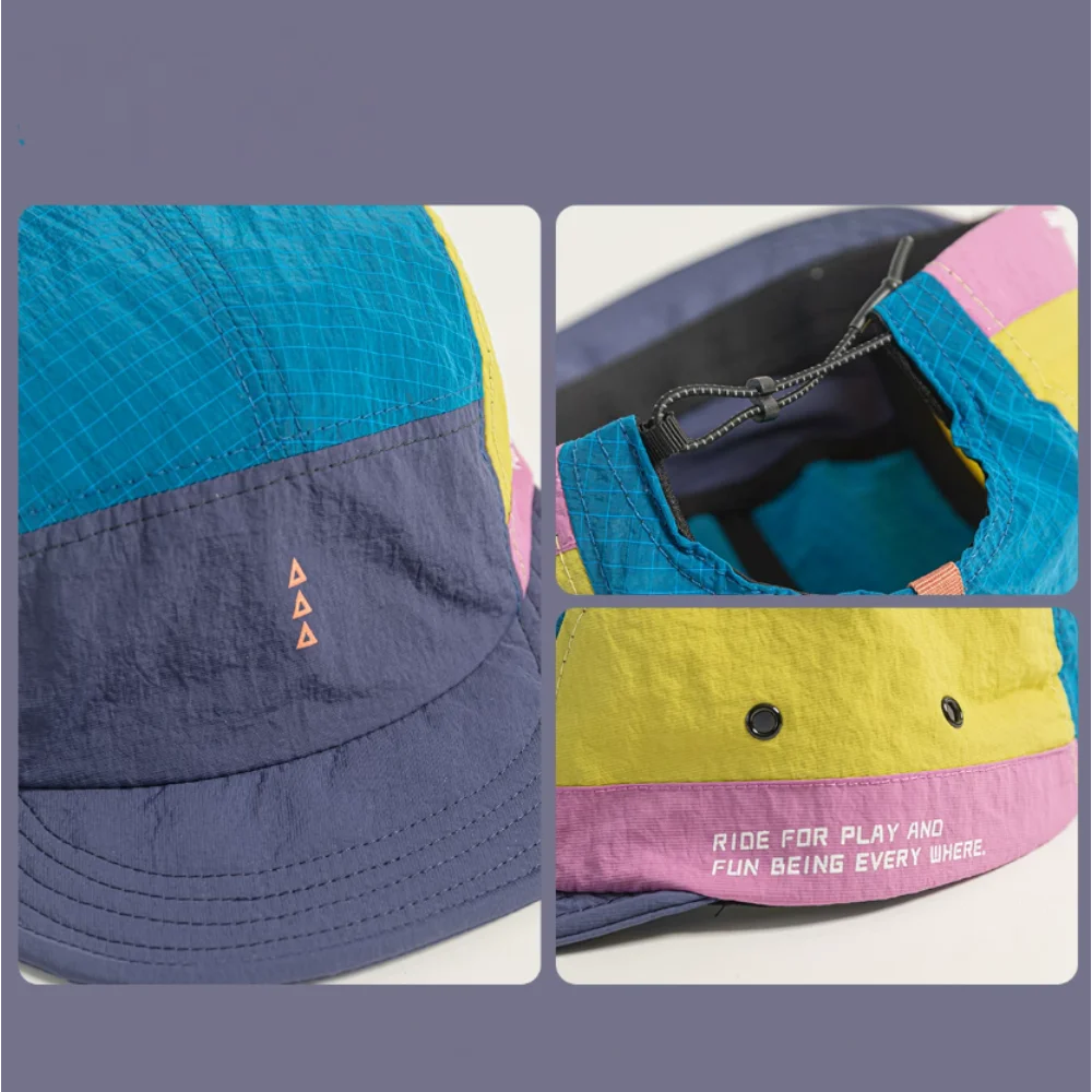 Waterproof Color Block Baseball Cap | Unisex Short Brim Hat