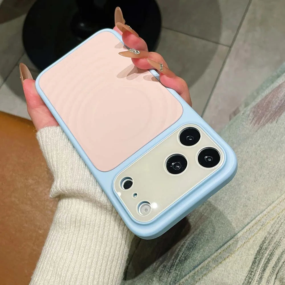 Color Block Liquid Silicone MagSafe Case for iPhone | Stylish Protection