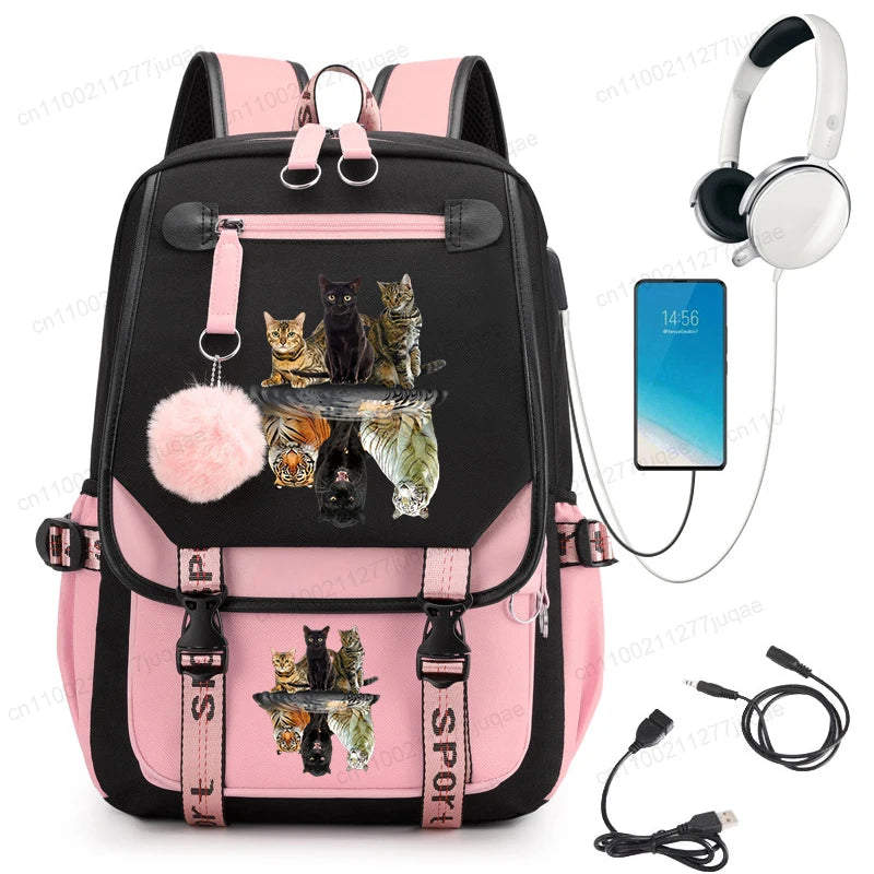 Cute Anime Cat Kawaii Backpack for Girls | Perfect Back to School Bag