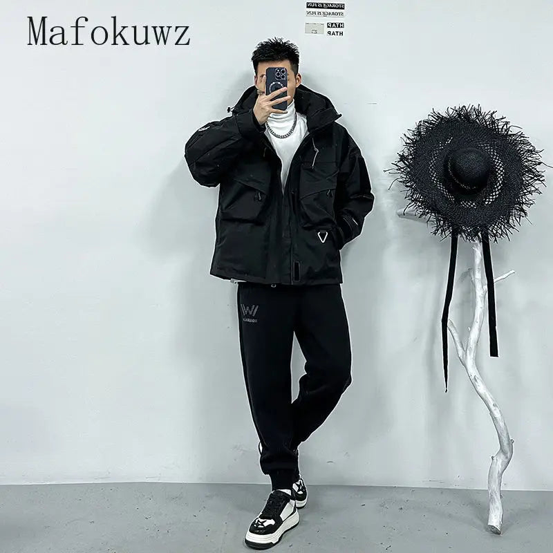 Men's Casual Hooded Parka | Warm Multi-Pocket Winter Jacket