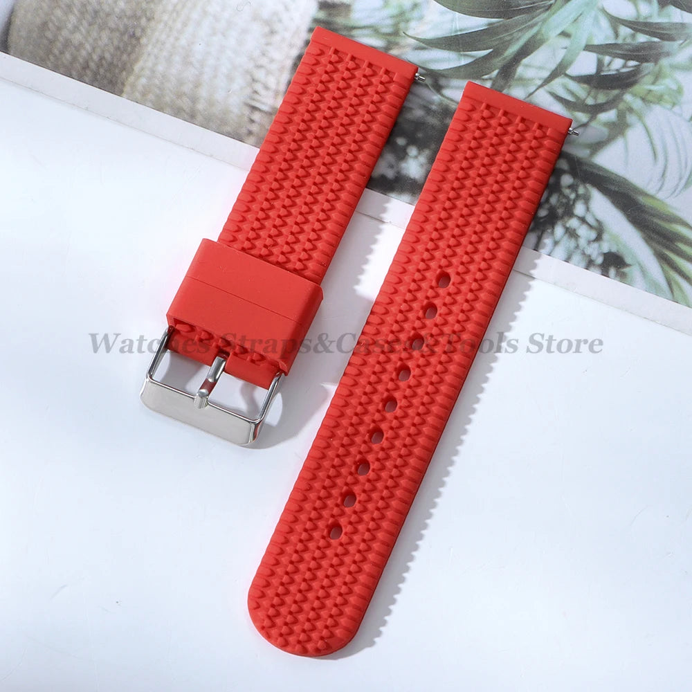 Soft Silicone Watch Bands | Quick Release Rubber Strap for All Watches