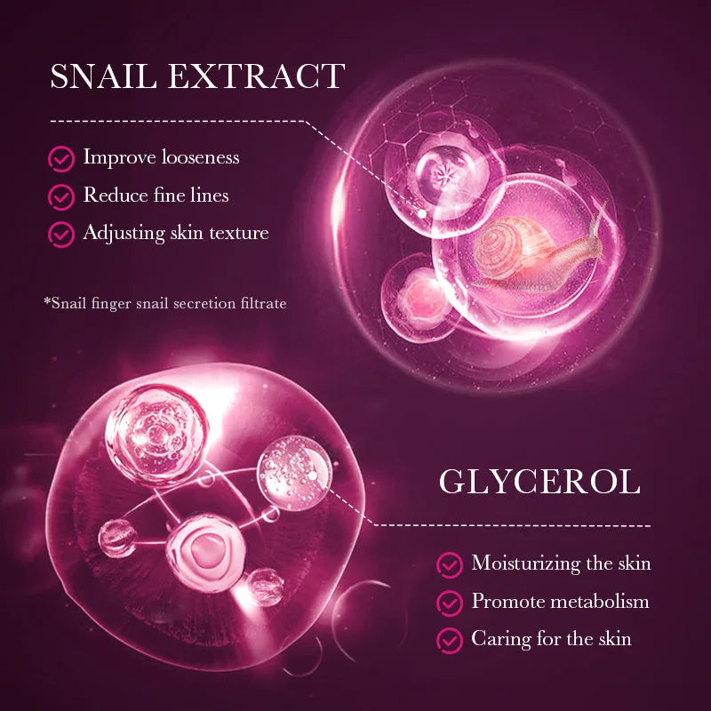 5pcs Snail Collagen Face Masks | Firming & Hydrating Skin Care