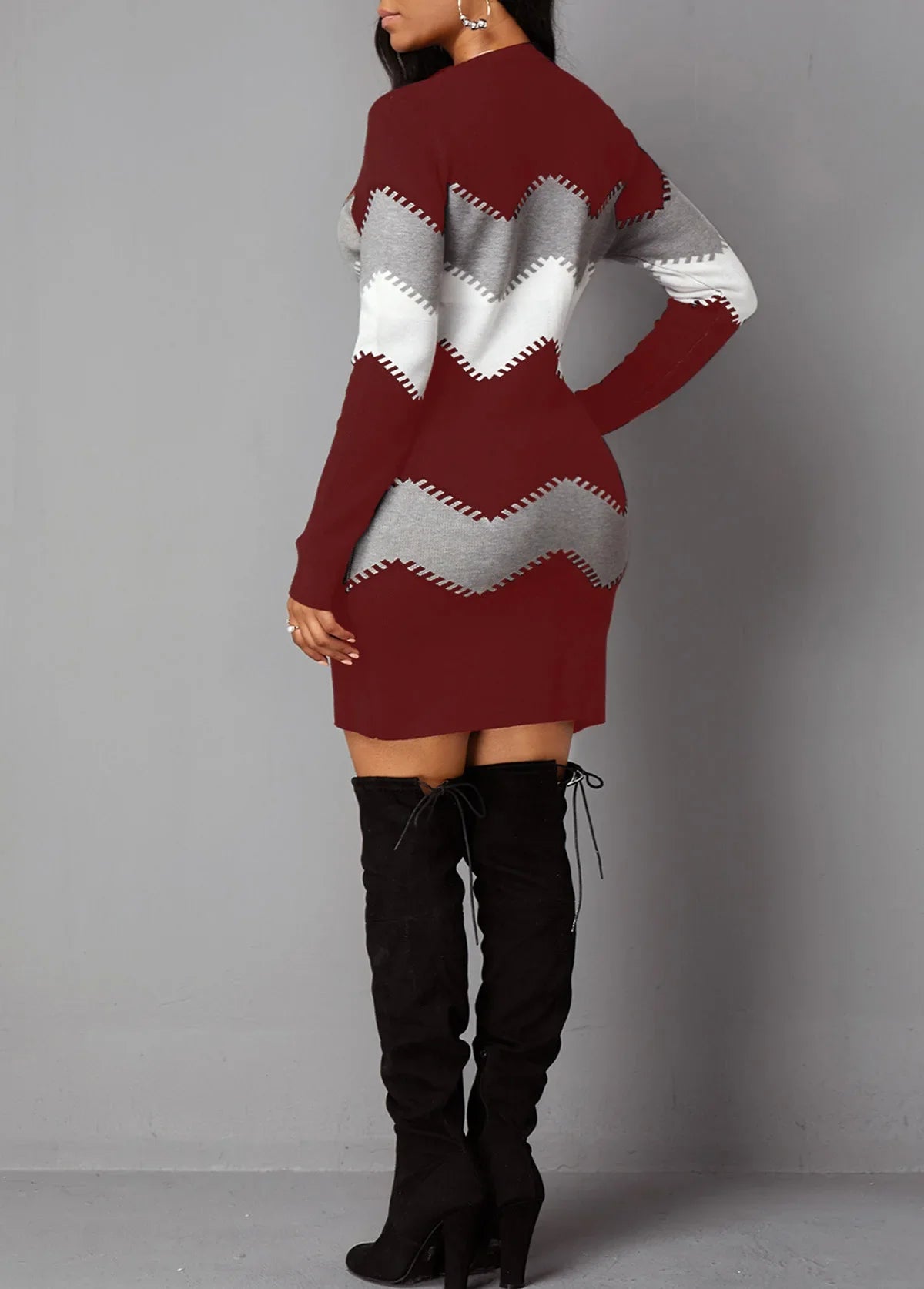 Boho Vintage Striped Women's Dress | Elegant Casual Party Wear