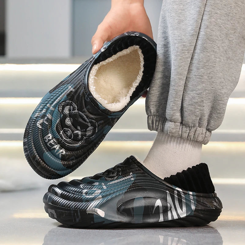 Waterproof Cotton Slippers for Men and Women | Cozy Warm Footwear