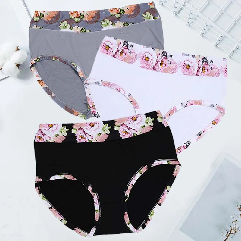 Plus Size Floral Briefs | Comfortable Women's Underwear