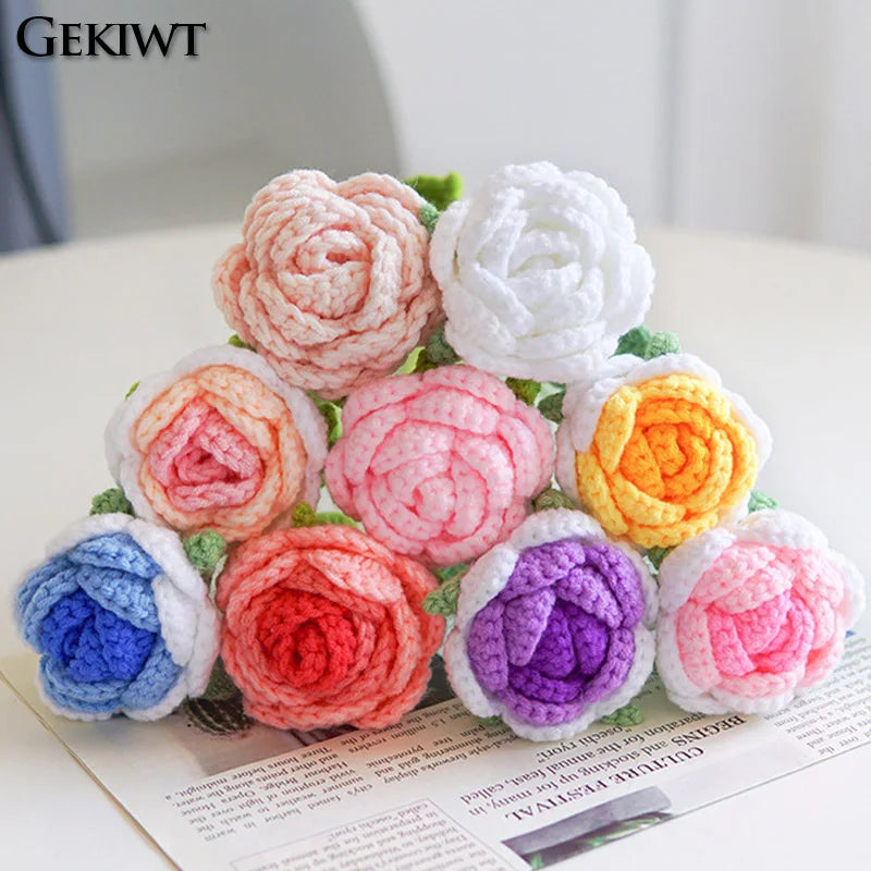 Ramo de flores de rosas artificiales para bodas y decoración del hogar