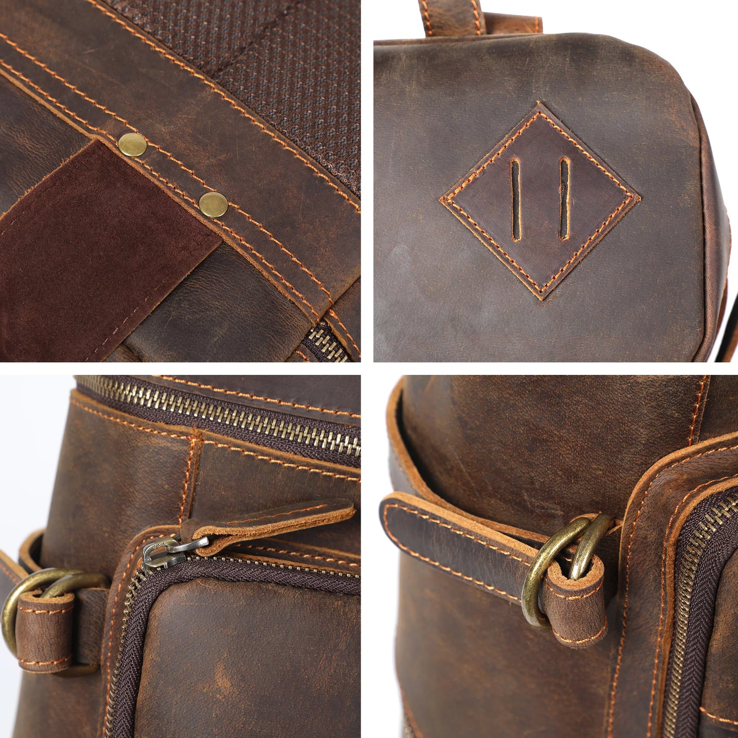 Vintage Genuine Leather Backpack | Stylish Outdoor Travel Bag