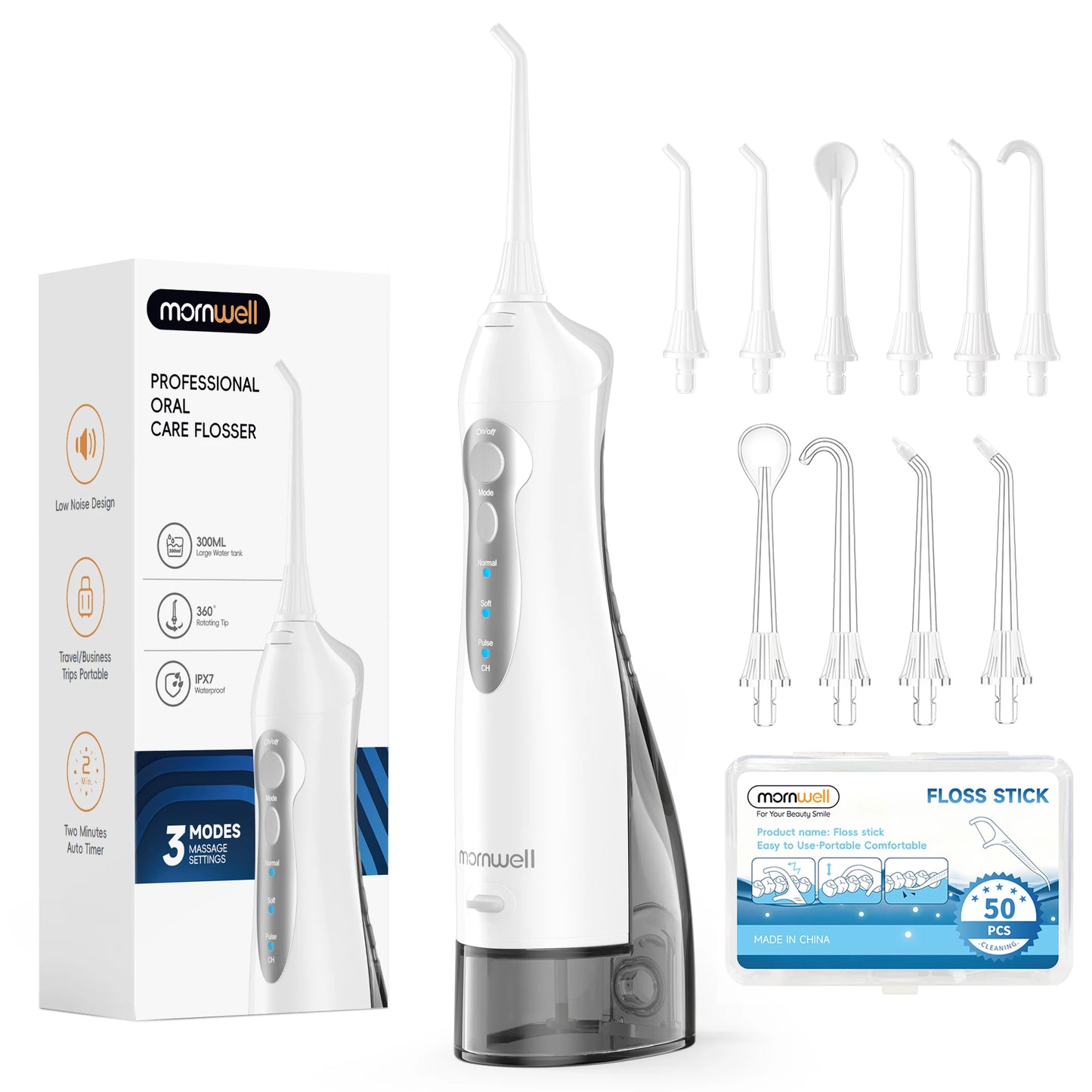 Irrigador dental inalámbrico portátil | Cuidado dental recargable por USB