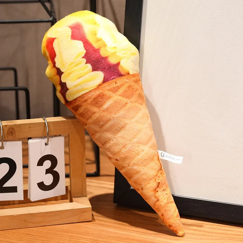 Ice Cream Plush Doll | Adorable Stuffed Decoration & Cushion