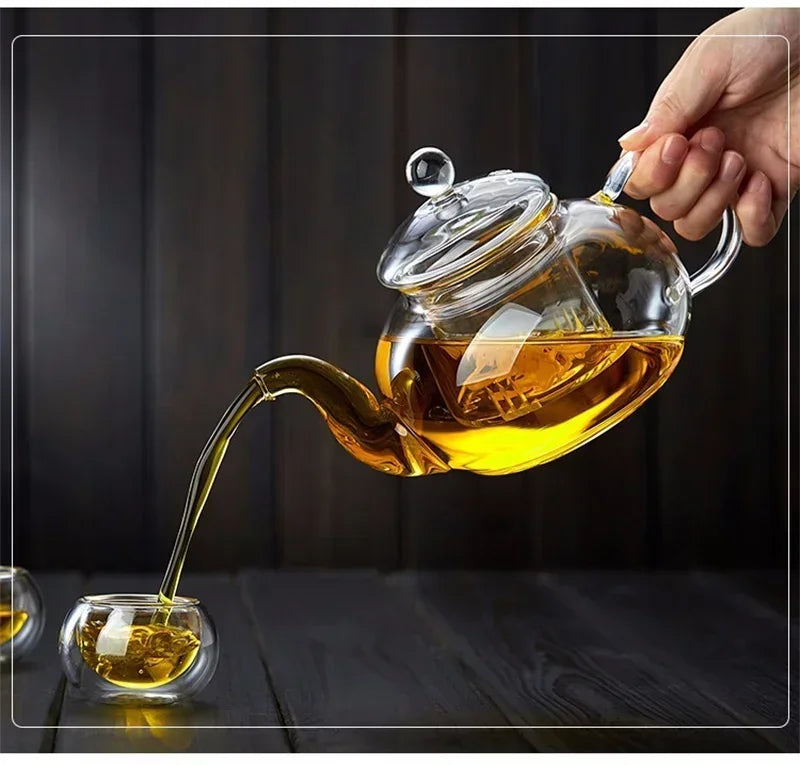 1000ML Heat Resistant Glass Tea Pot with Infuser | Elegant Tea Brewing