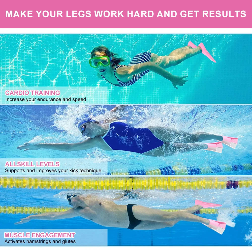 Silicone Snorkelling Fins for Comfortable Indoor & Outdoor Training