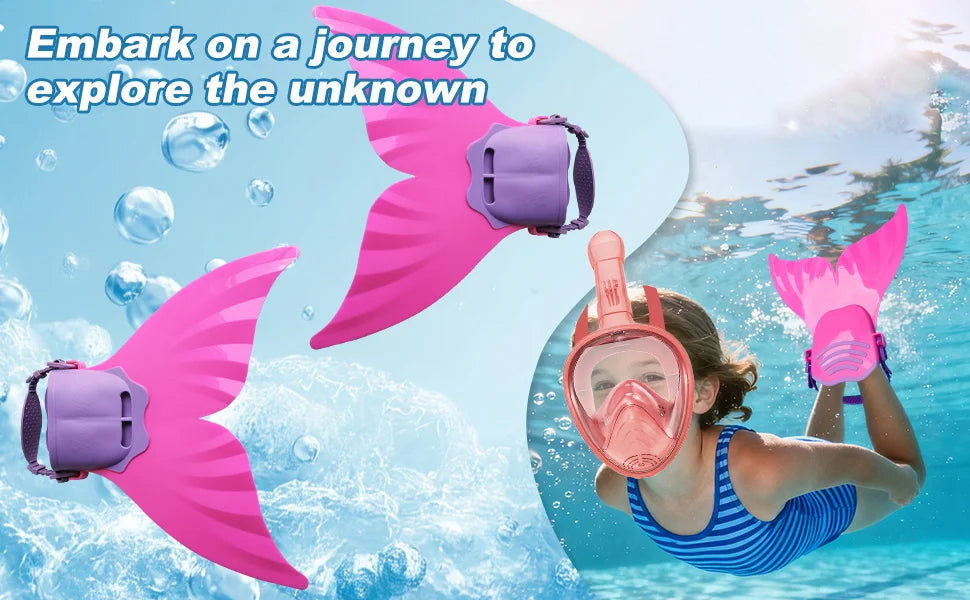 Adjustable Mermaid Silicone Fins for Swimming & Beach Fun