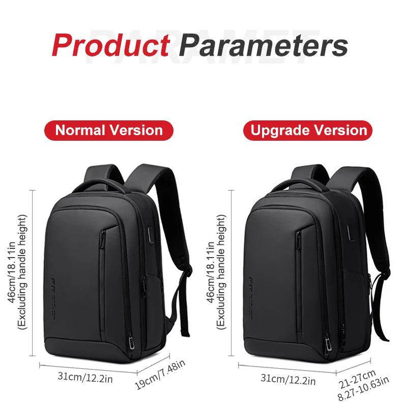 Men's 16-Inch Laptop Backpack | Expandable Travel Bag with High Capacity