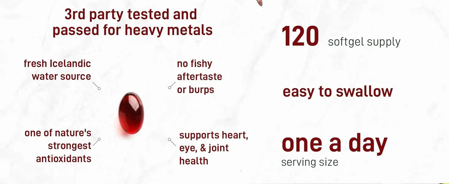Astaxanthin Supplement Softgels | Powerful Antioxidant Support