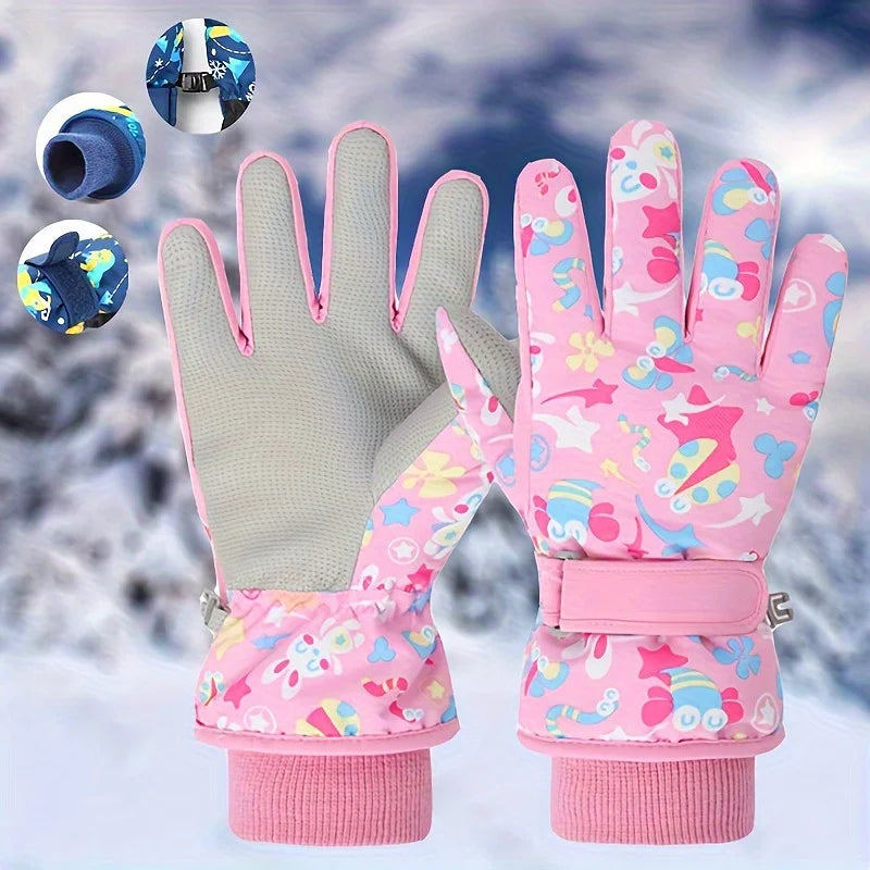 Guantes de esquí de invierno para niños | Cálidos y con diseños bonitos para los pequeños