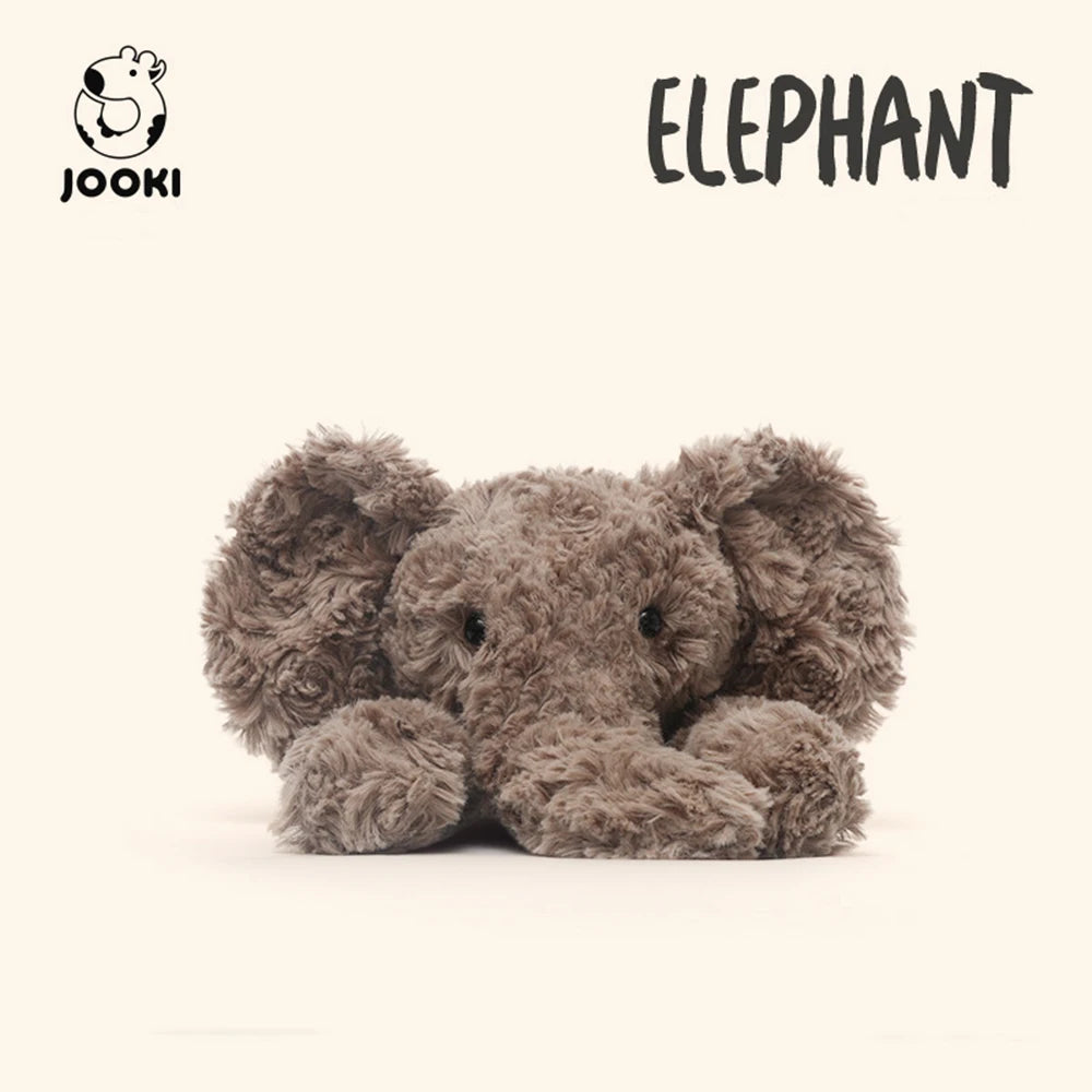 Cute Elephant, Hippopotamus, Monkey & Fox Plush Toy – Soft Stuffed Animal Sleeping Companion, Funny Room Decor Doll, Birthday Gift for Girls and Kids