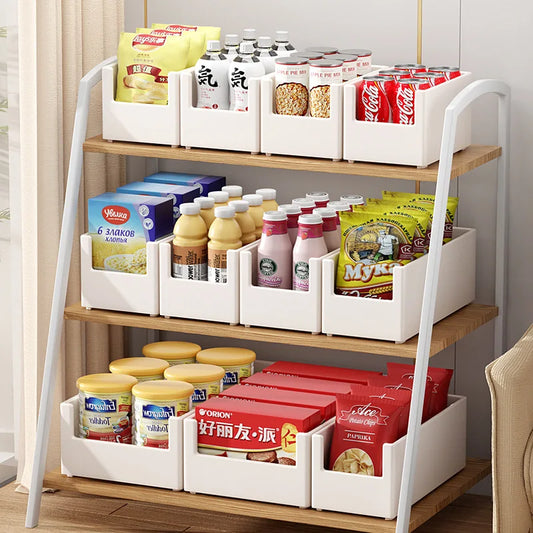 Caja organizadora de almacenamiento versátil | Organiza artículos de cocina y escritorio