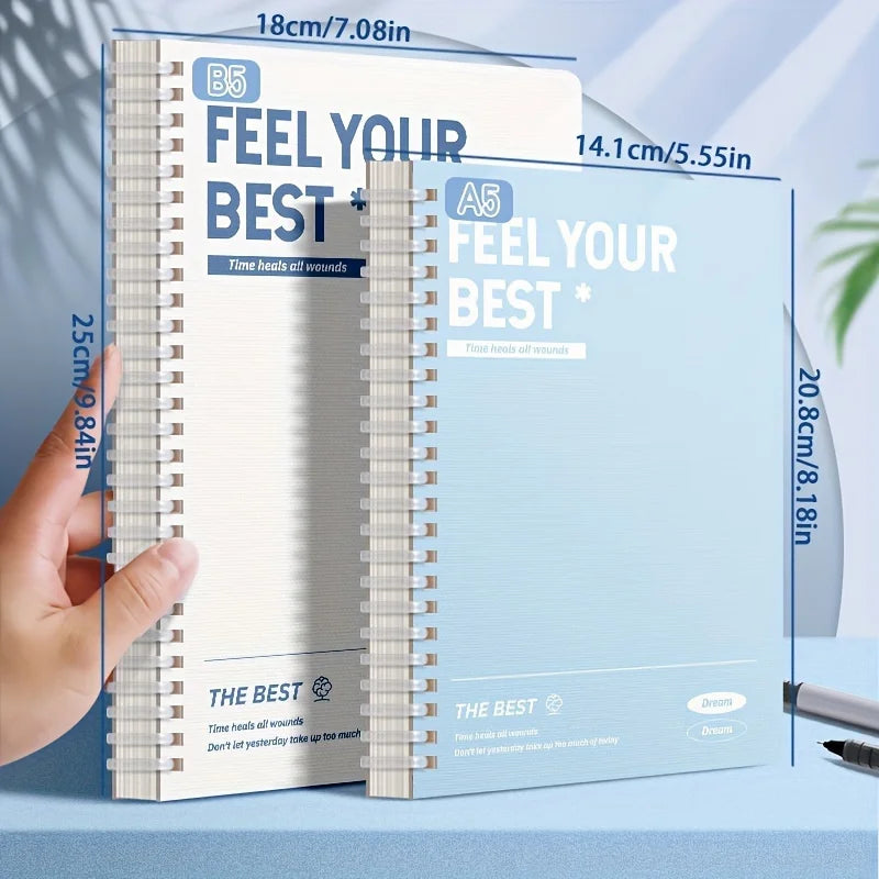 Thickened A5 Spiral Notebooks with Perforated Pages for Students