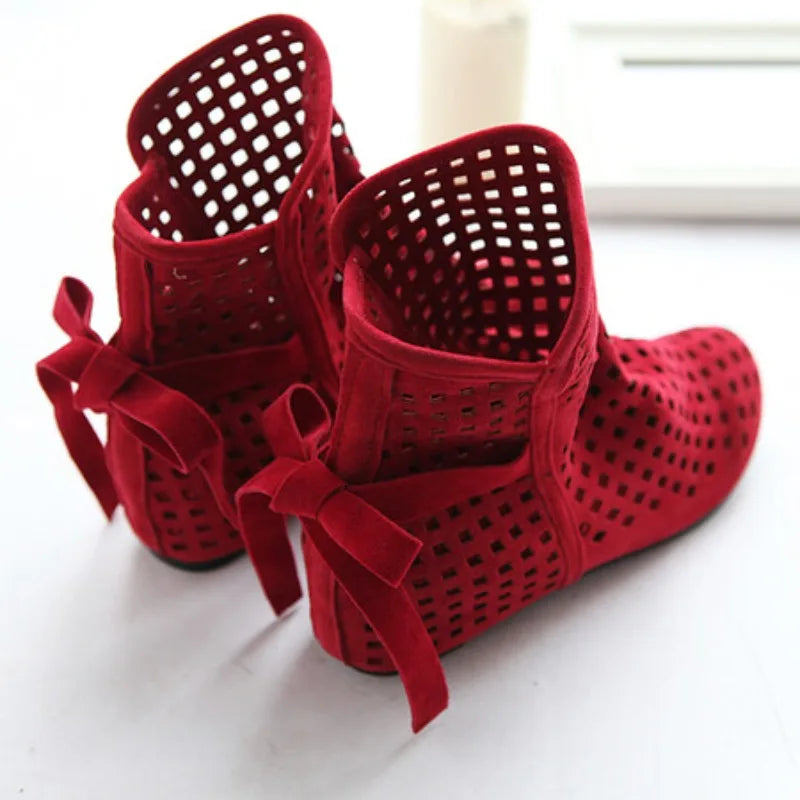Stylish Hollow Summer Booties | Trendy Women’s Openwork Boots