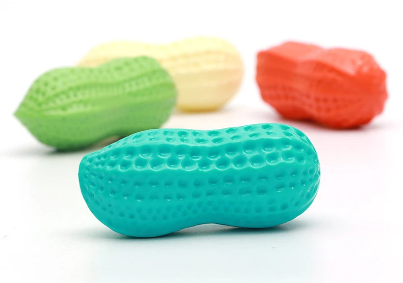 Interactive Dog Chewing Toy | Peanut Shaped Squeaker for Teeth Care