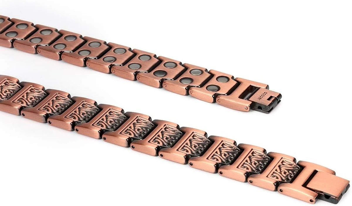 Magnetic Copper Bracelet for Men | Adjustable Link Jewelry Gift
