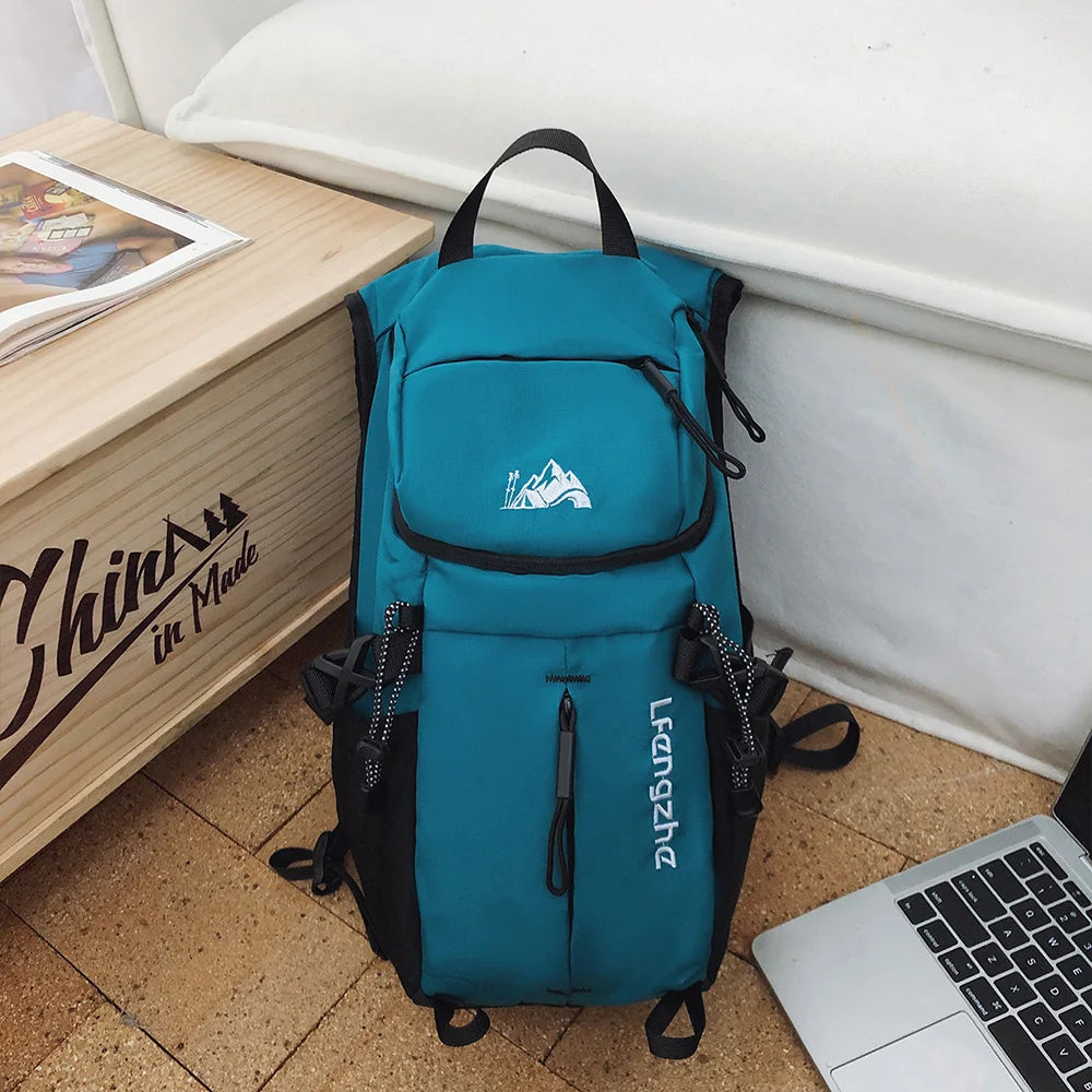 Outdoor Mini Backpack Mountain Pattern Lightweight Adjustable Strap Daypack for Hiking Travel Camping Daily Outdoor Trip