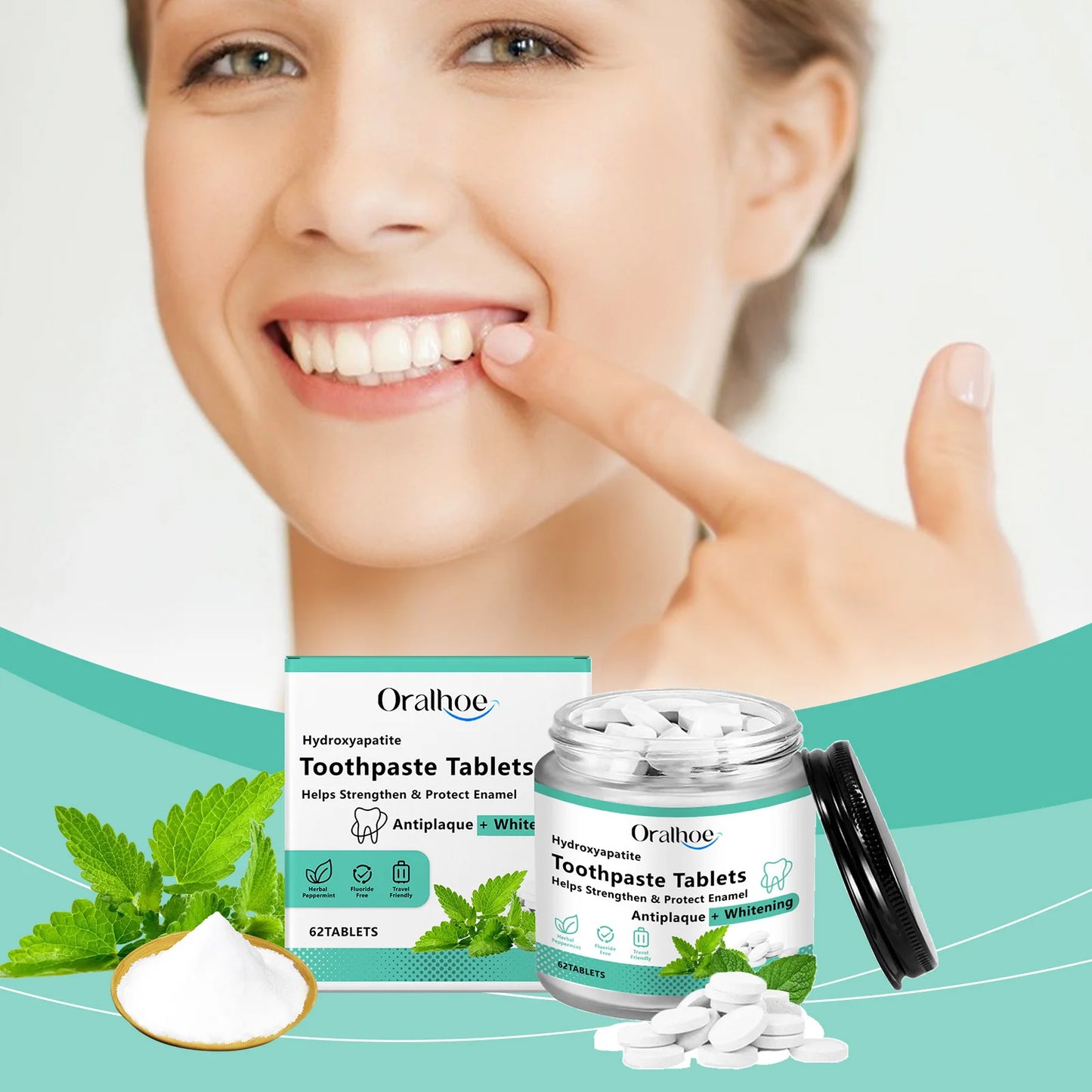 Fresh Mint Toothpaste Tablets | Eco-Friendly Oral Care Solution