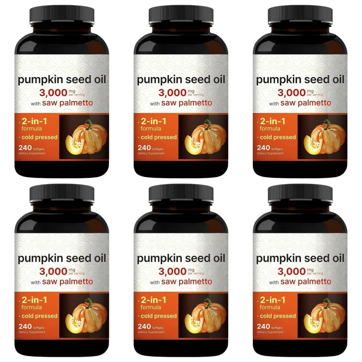 Cold Pressed Pumpkin Seed Oil Softgels | 240 Count Supplement
