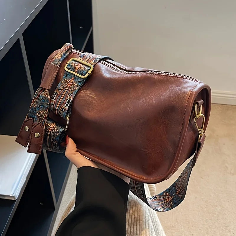 Stylish Leather Crossbody Bag | Large Capacity Daily Purse