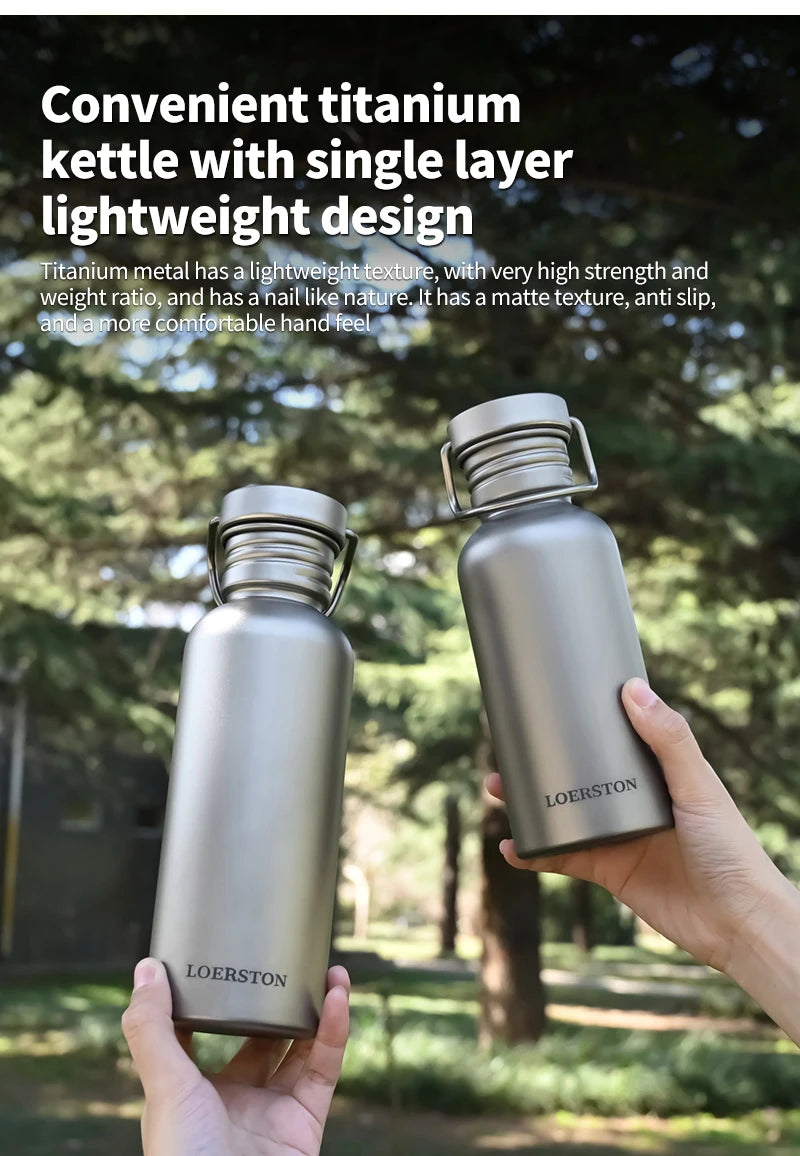 Durable Titanium Water Bottle for Outdoor Adventures | Sports Cycling Hiking