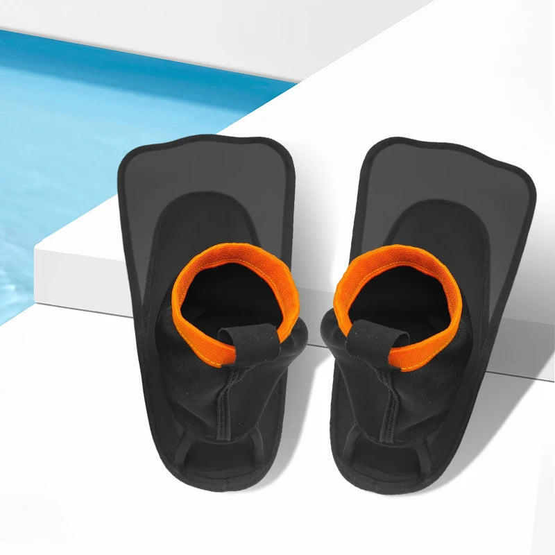 Lightweight Short Snorkel Fins for Adults | Travel-Friendly Swim Flippers