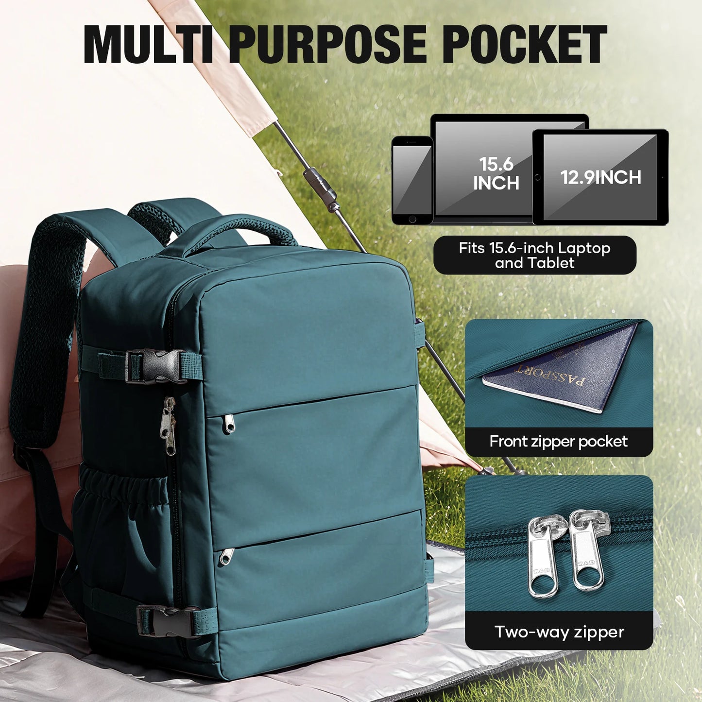 Compact Cabin Carry-On Bag | Essential Travel Backpack