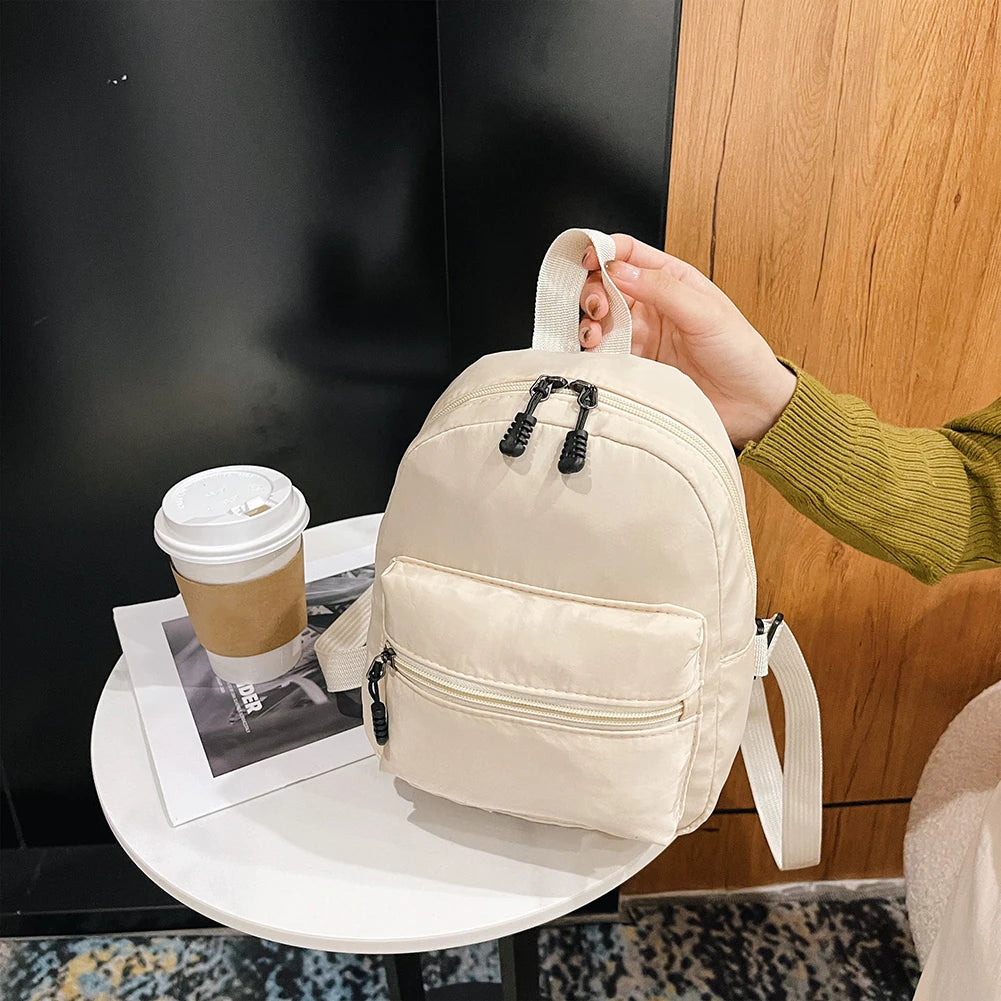 Stylish Solid Color Mini Backpack for Women | Casual Travel Rucksack
