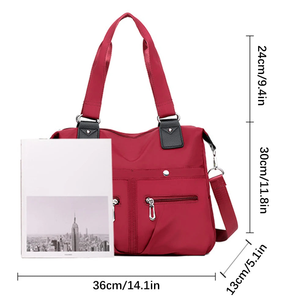 Waterproof Nylon Handbag | Multifunctional Tote for Outdoor Use