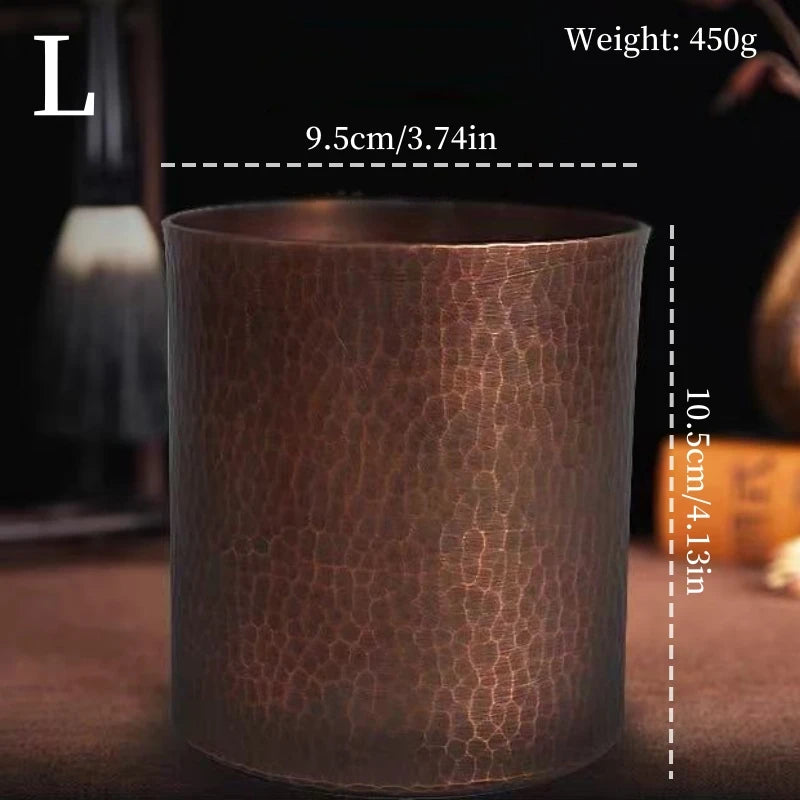 Vintage Copper Coffee Mug | Hammered Texture Beer & Tea Cup