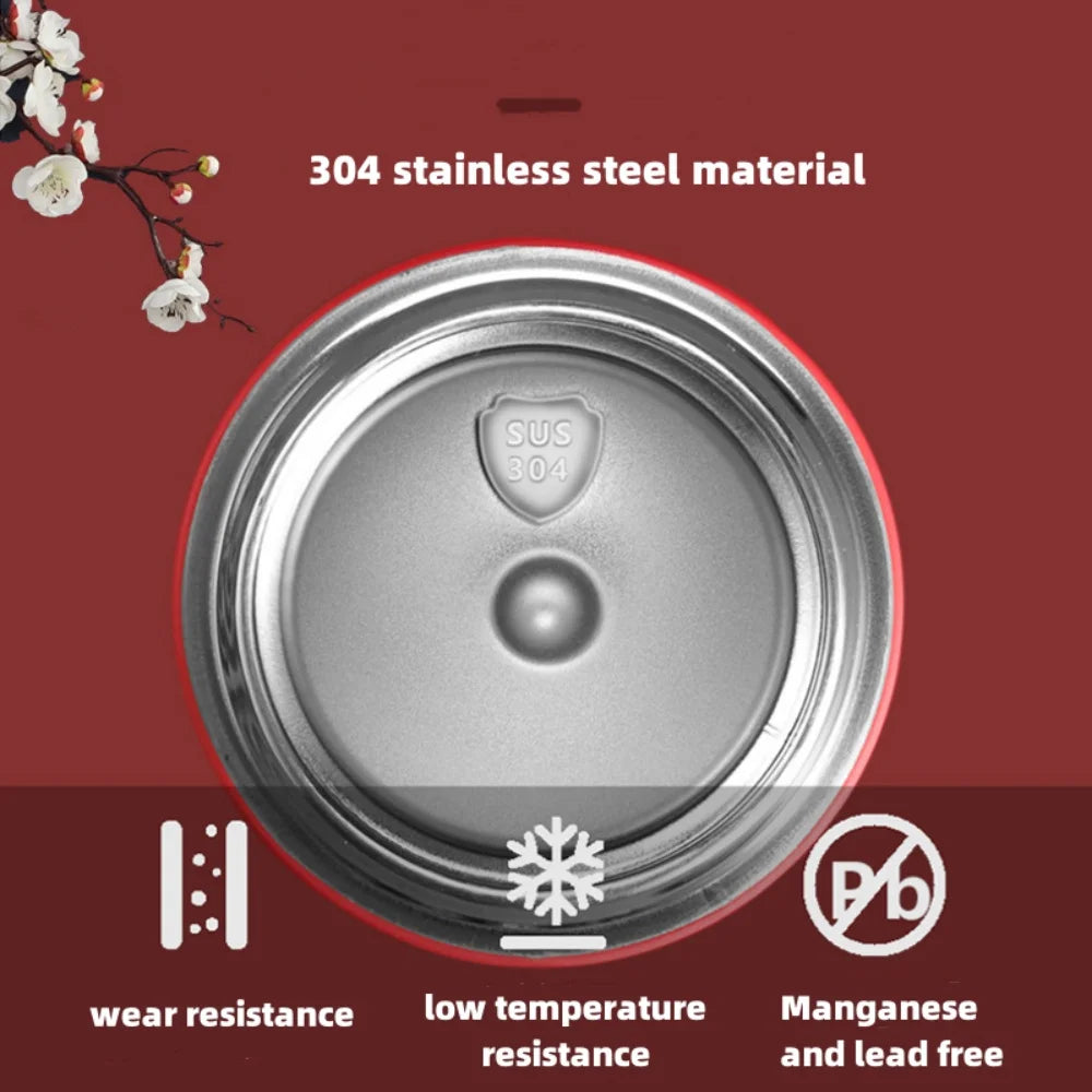 Smart Insulated Vacuum Flask with Temperature Display | Retro Design