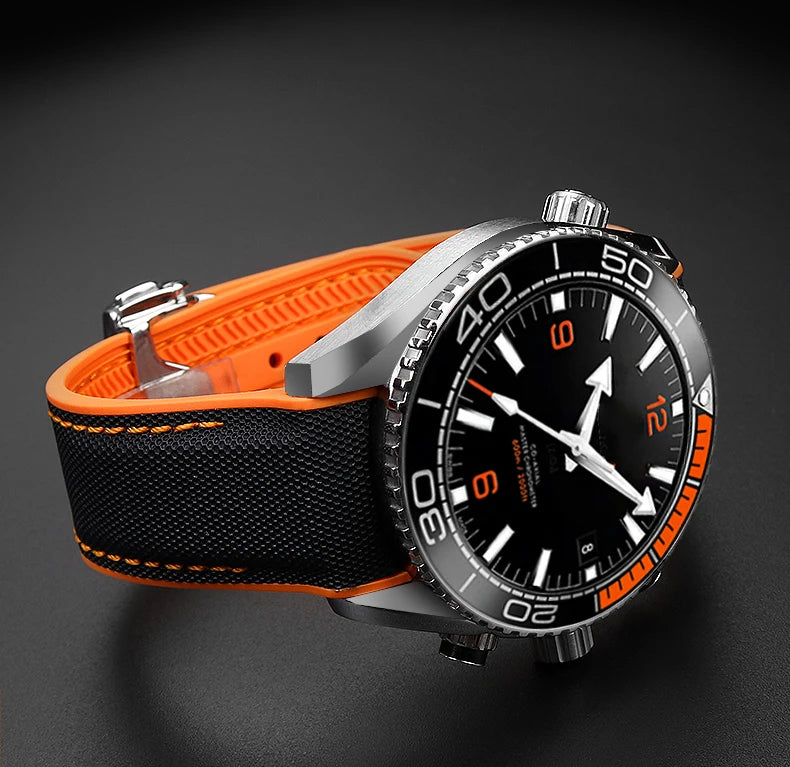 Versatile Nylon Rubber Watchband | Durable Comfort Strap