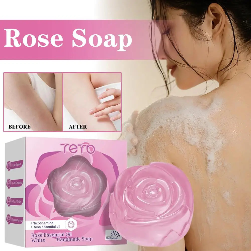 Rose Oil Whitening Soap | Brightening & Nourishing Cleansing Bar