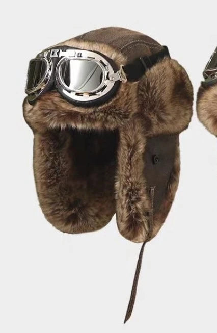 Plus Size Faux Fur Bomber Hat | Winter Windproof Trapper Cap