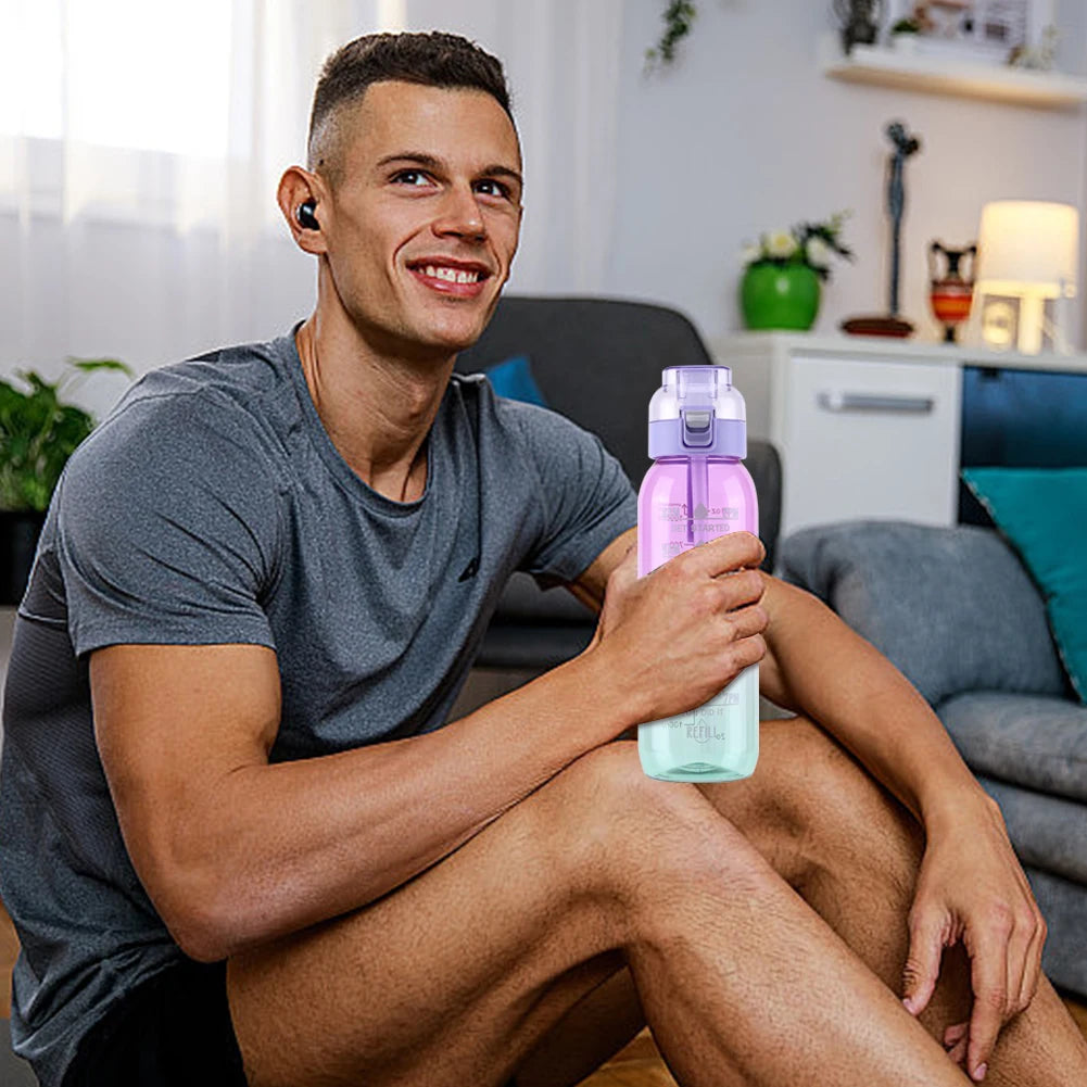 1000ml Air Flavored Water Bottle Scent Up Water Cup Sports Water Bottle For Outdoor Fitness Fashion Water Cup With Flavor Pods