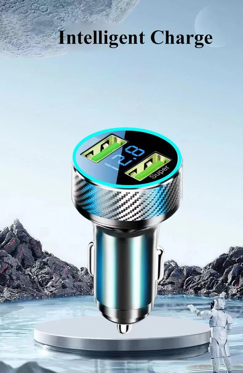 2-in-1 USB Car Charger Adapter | Super Fast GaN Charging Solution