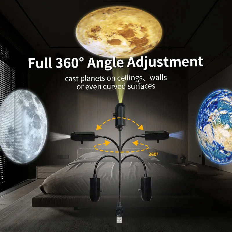 USB Halloween Moon Projector Light | Enchanting Holiday Decor