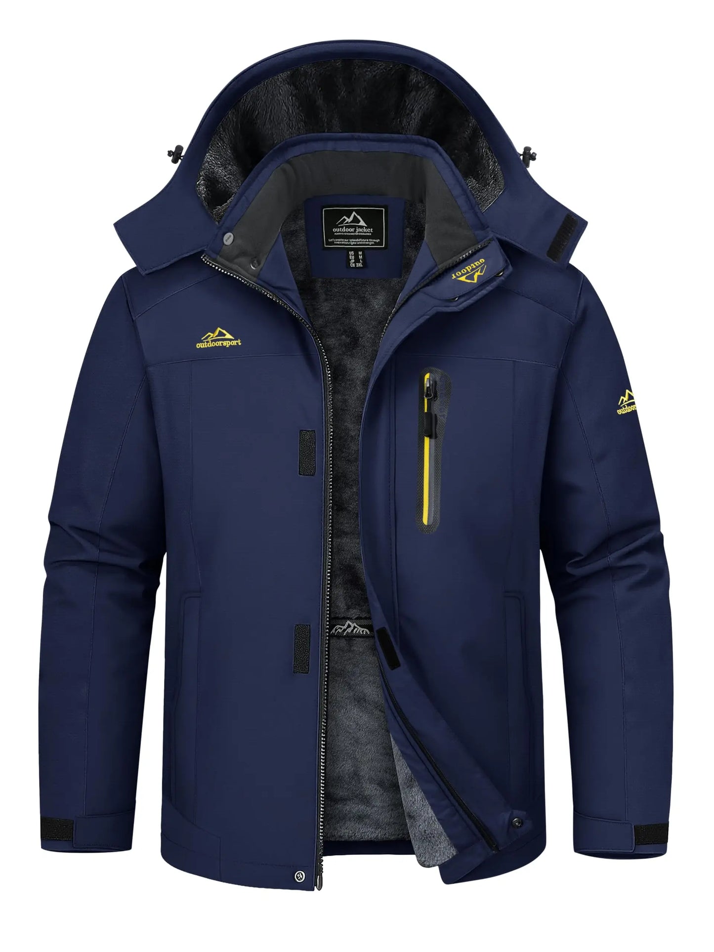 Men's Waterproof Winter Ski Jacket | Fleece Lined Snow Parka