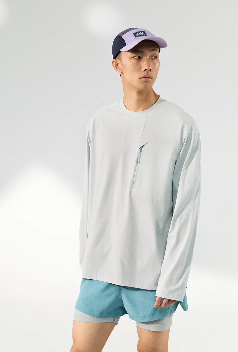 Men's Zip-up Long-sleeved Quick-dry Outdoor Base Layer Top