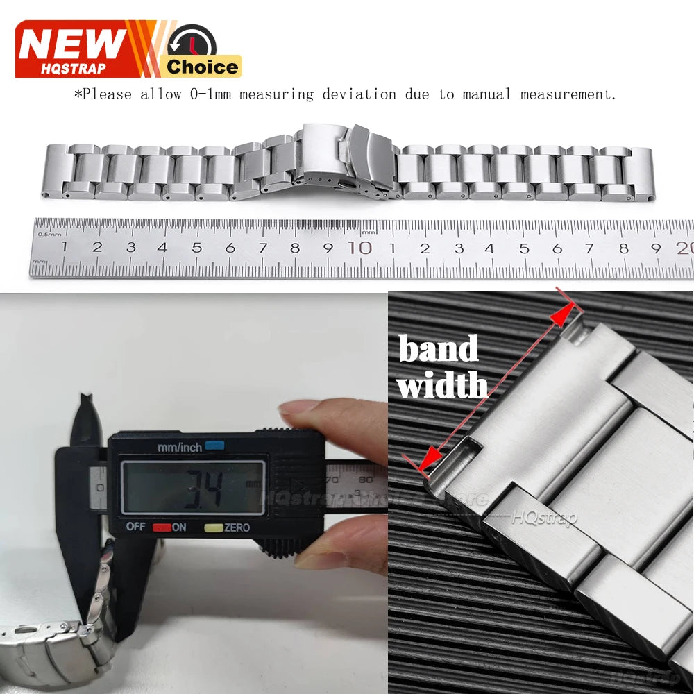 Universal Stainless Steel Watch Band for Business Style