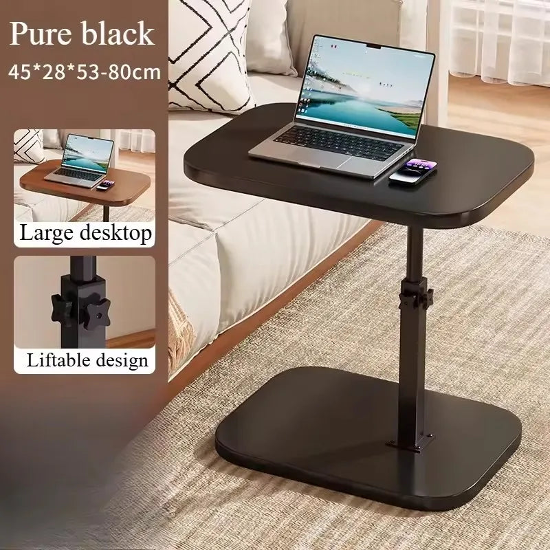 Mesa auxiliar de sofá portátil de altura regulable | Diseño de madera versátil
